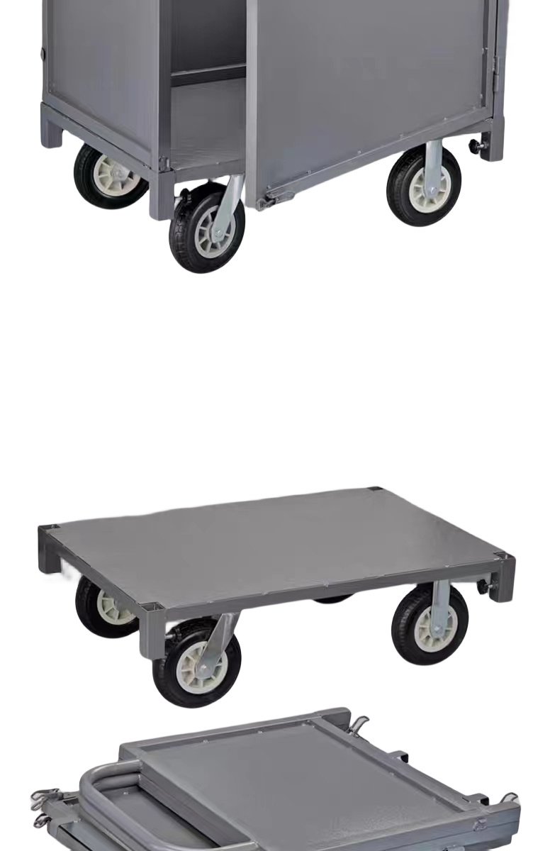 Metal Heavy Duty Platform Truck/Industrail Steel Platform Cart/Folding Hand Trolley