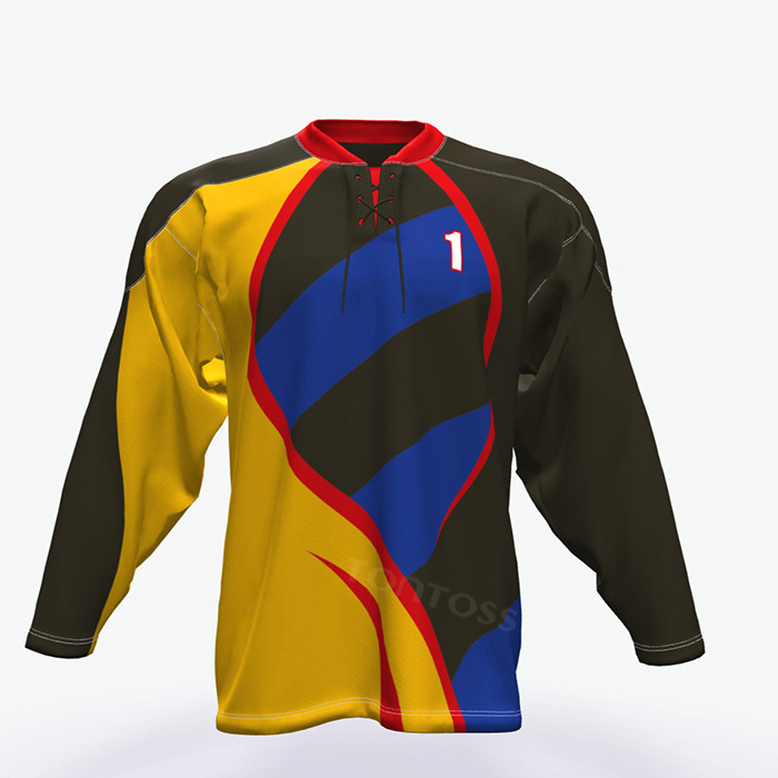 Sublimated European Team Printing Hockey Wear Training Youth College Custom Men Plain Hockey Jerseys