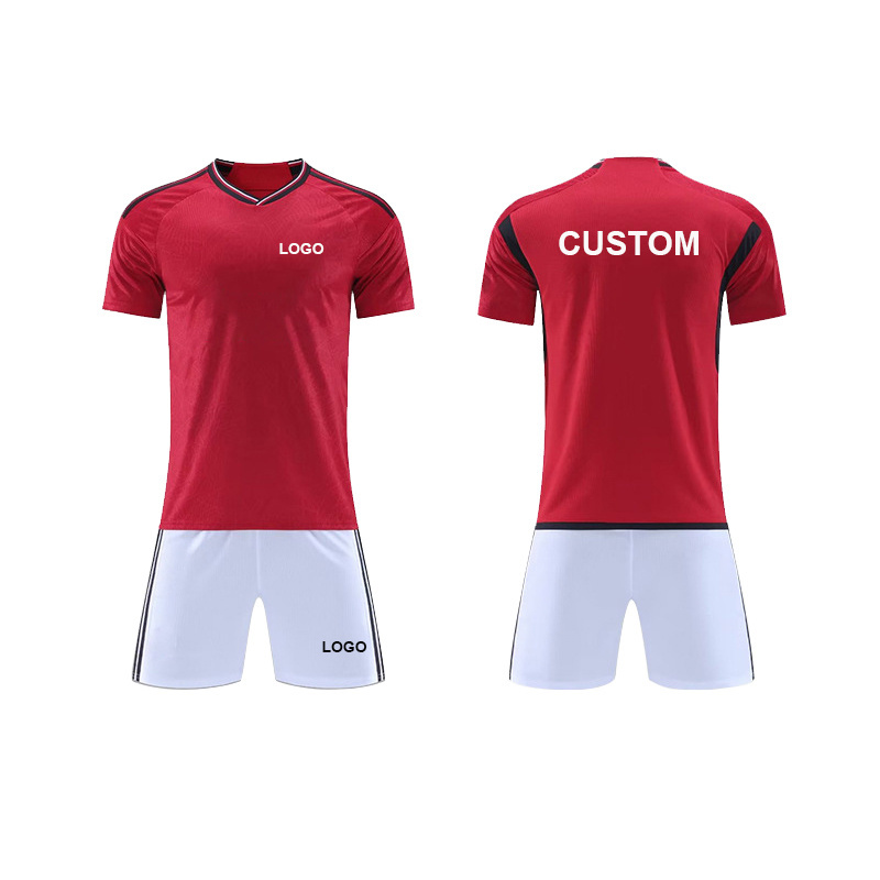 New Custom High Quality Men's Football Kits Jersey Set Team Club Soccer Wear Football Soccer Jersey Soccer Uniforms Sets