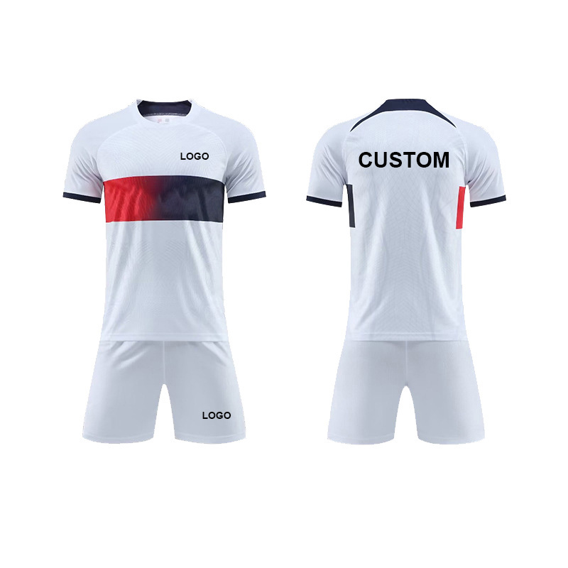 New Custom High Quality Men's Football Kits Jersey Set Team Club Soccer Wear Football Soccer Jersey Soccer Uniforms Sets