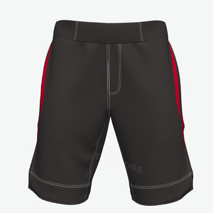 Custom Plain Black Men Fighting Grapple Compression Breathable Quick Dry MMA Shorts