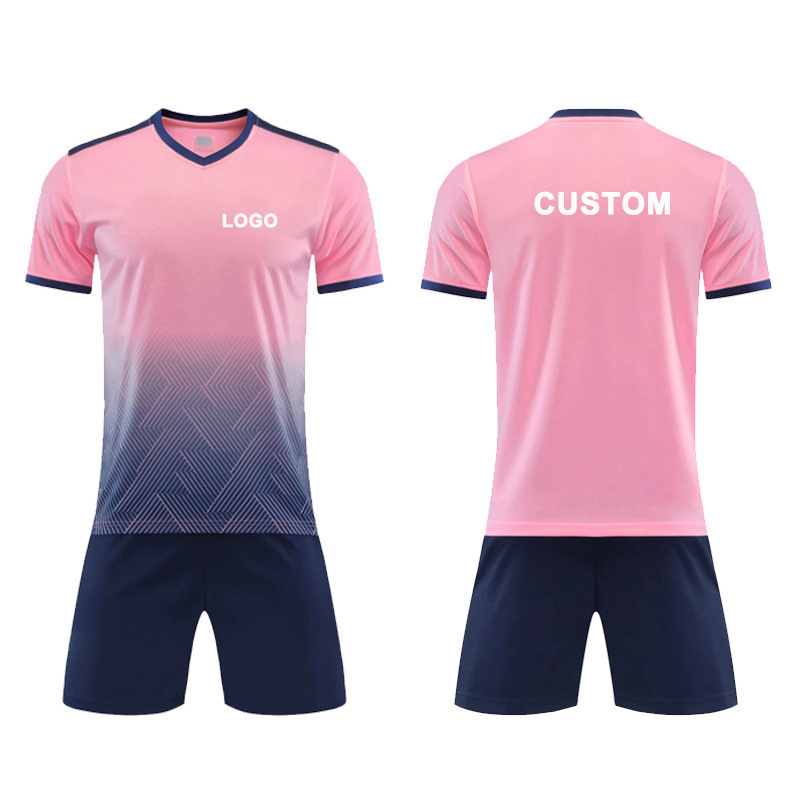 Wholesale training soccer uniform team blank plus size custom men's kids football uniforms fitness soccer tracksuit jerseys