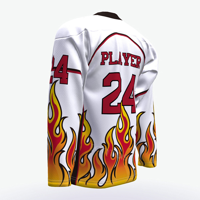 OEM Professional Polyester Customized Embroidery Tackle Twill Ice Hockey Jersey