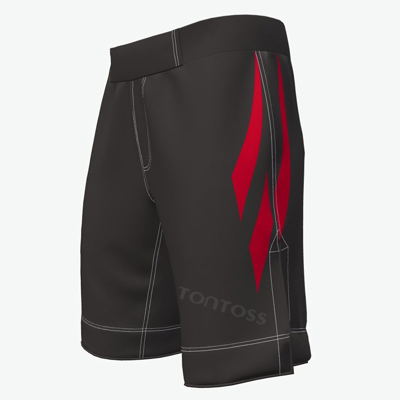 Custom Plain Black Men Fighting Grapple Compression Breathable Quick Dry MMA Shorts