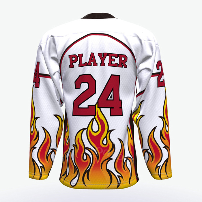 OEM Professional Polyester Customized Embroidery Tackle Twill Ice Hockey Jersey