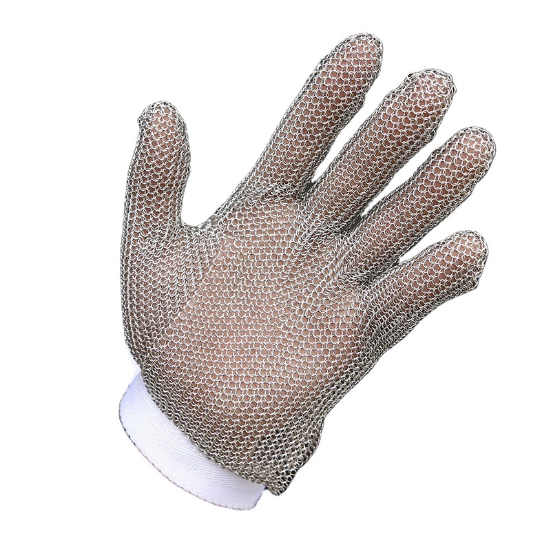 Stainless steel chain mail work gloves butcher cut meat gloves