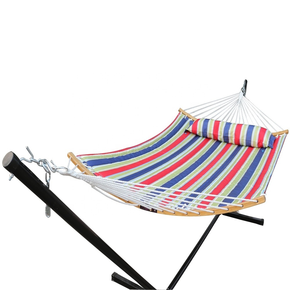 Curved Folding Bar Portable Hammock with Pillow and Carry Bag Hammock Swing