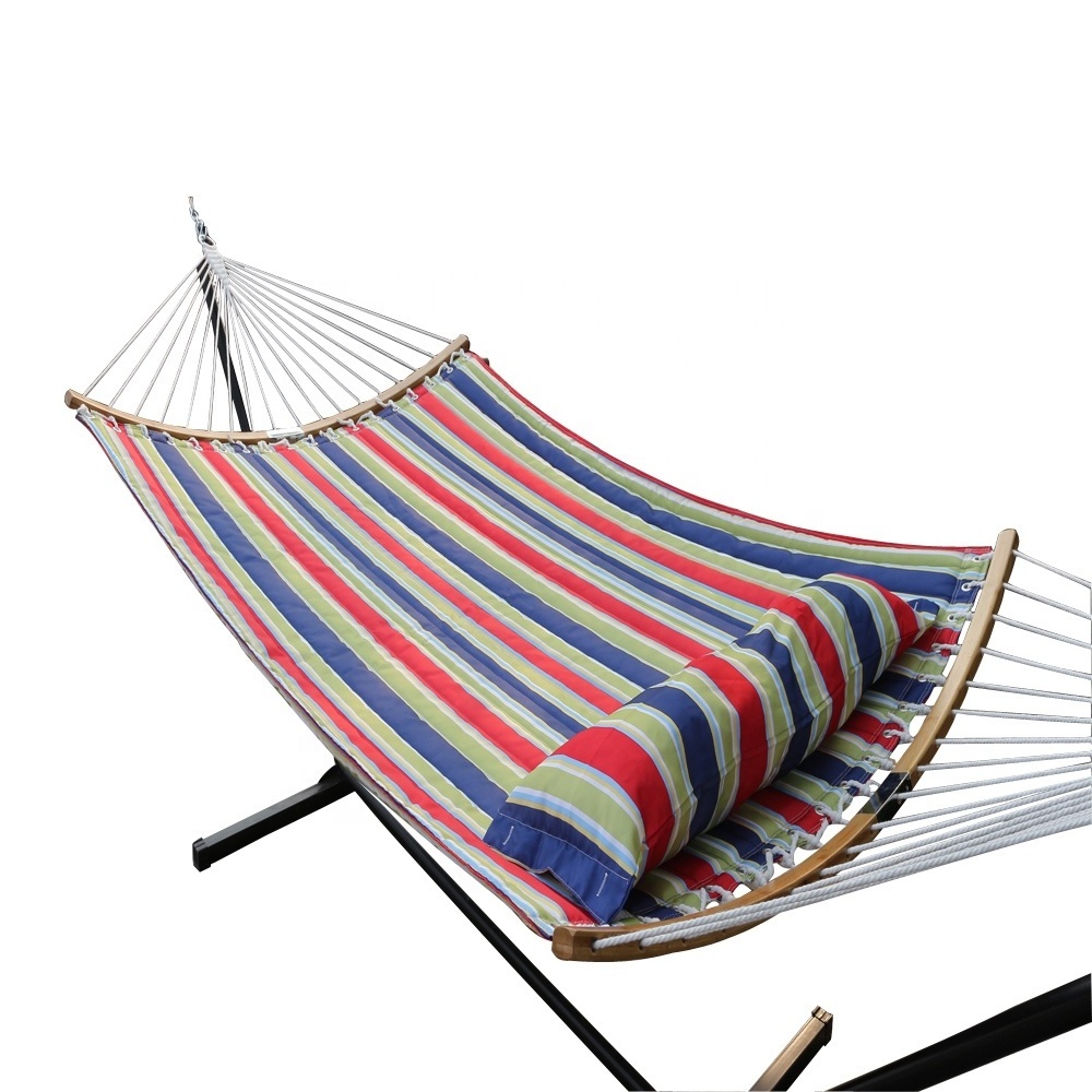 Curved Folding Bar Portable Hammock with Pillow and Carry Bag Hammock Swing