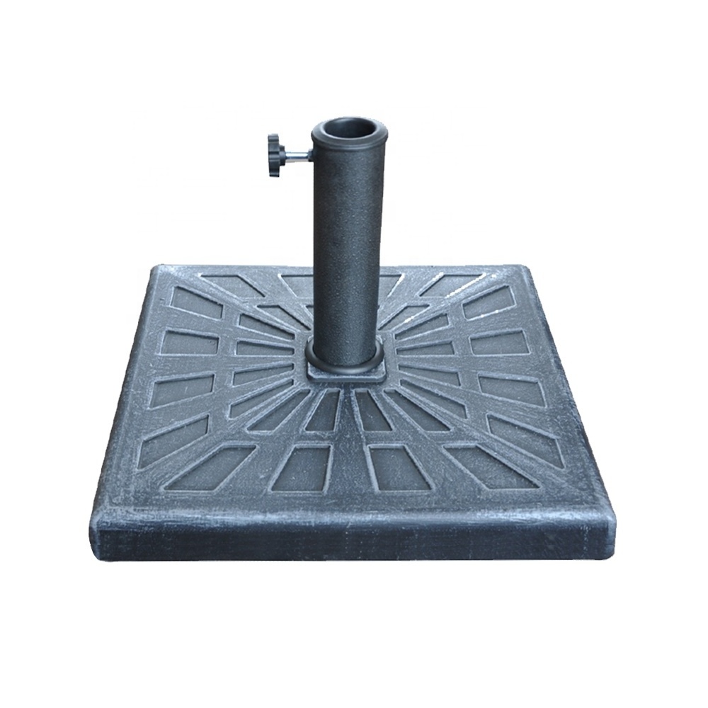 Square Parasol Base Resin  Patio Garden Market Outdoor Umbrella Base