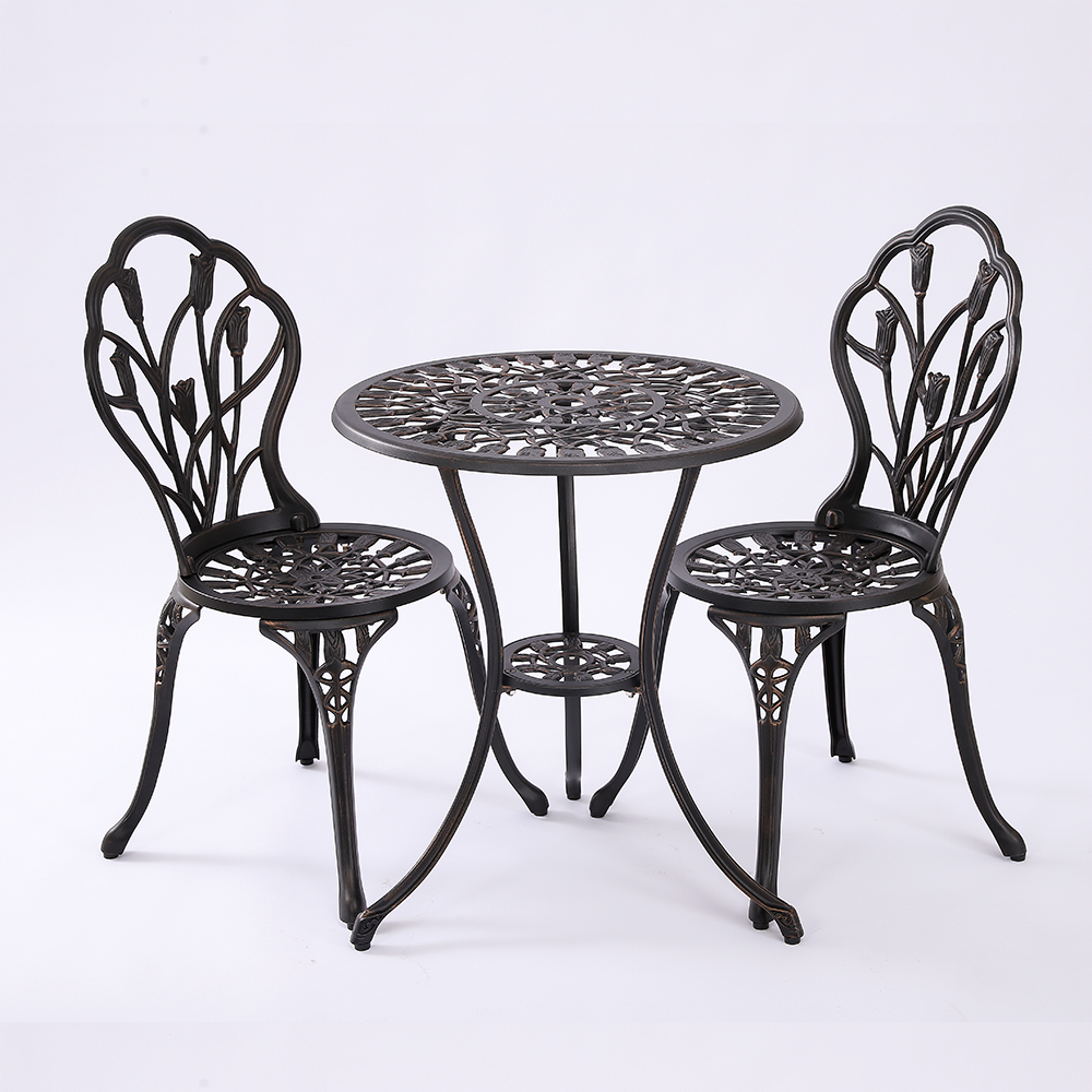 Hotselling cast aluminum furniture patio furniture bistro set