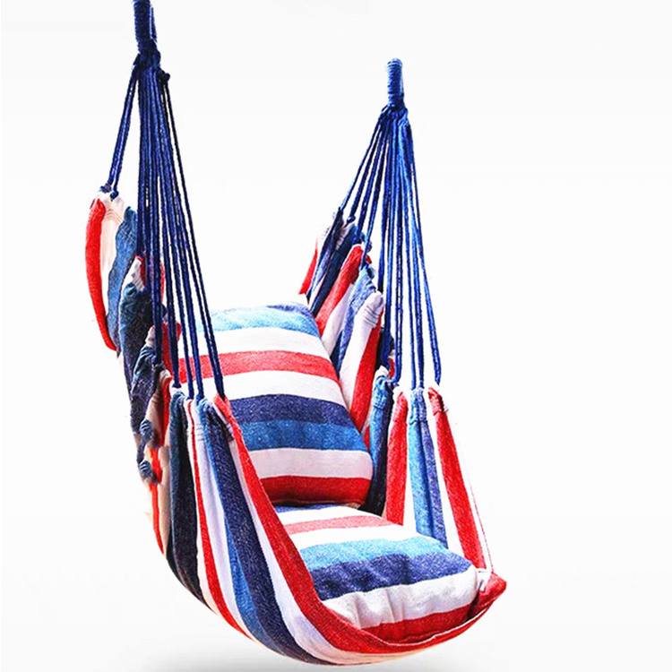 Customized Outdoor Camping Swing Chair Hammock Hanging Hammock Folding Indoor Kids Play Cotton Hammock Chair