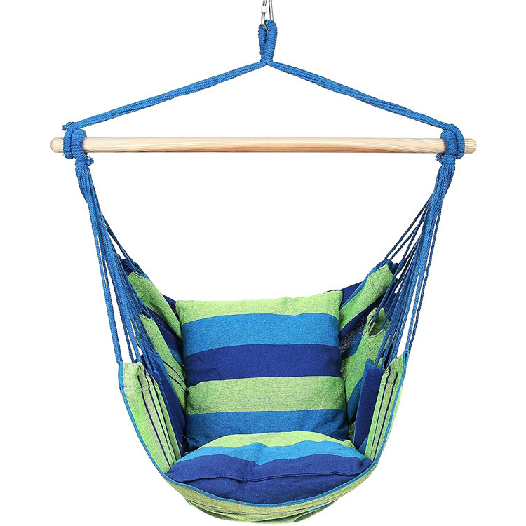 Customized Outdoor Camping Swing Chair Hammock Hanging Hammock Folding Indoor Kids Play Cotton Hammock Chair