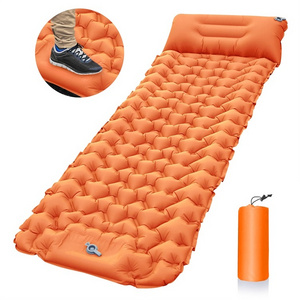 Durable Ultralight Camping Air Mat Foot Press Waterproof Insulated Ultralight Sleeping Pad with Air Bag