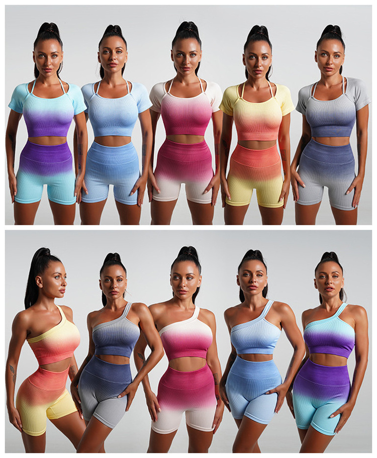 OEM ODM Activewear Manufacturers Custom Wholesale Fitness Clothing Gym Seamless Yoga Sets Fitness Women