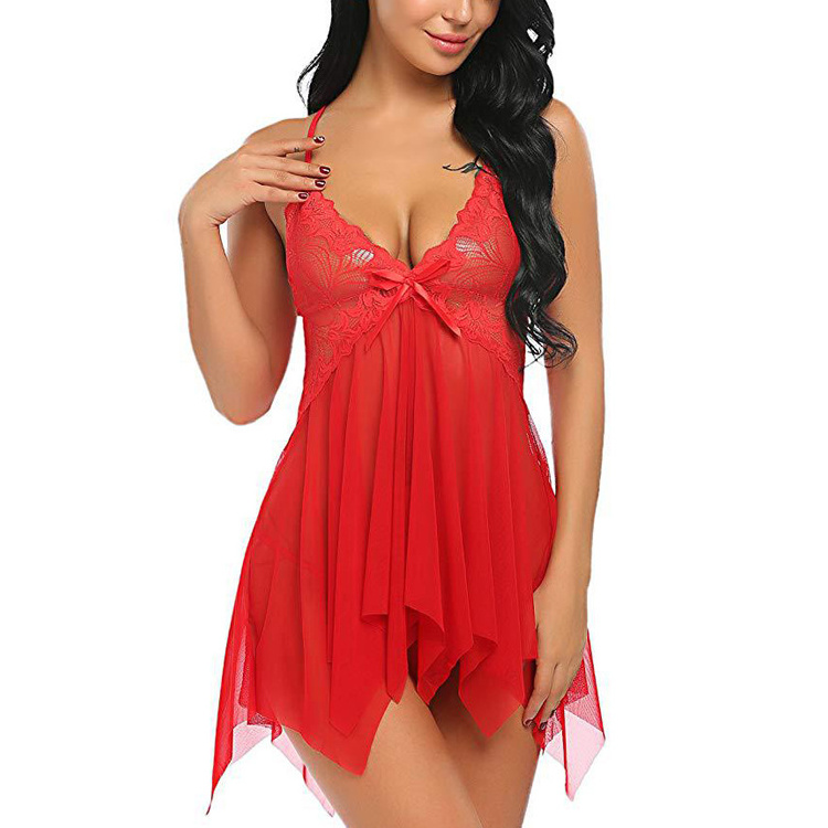 Sexy Lingerie for Women Girl Night Dress Ladies Nightwear Sleep Wear Plus Size Women's Night Sleepwear