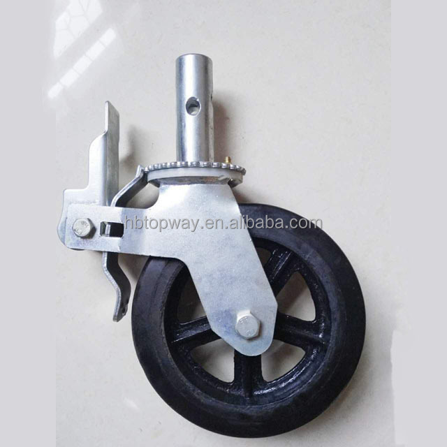 heavy duty 6 inch PU jack scaffolding casters wheel