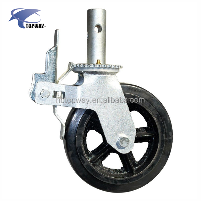 heavy duty 6 inch PU jack scaffolding casters wheel