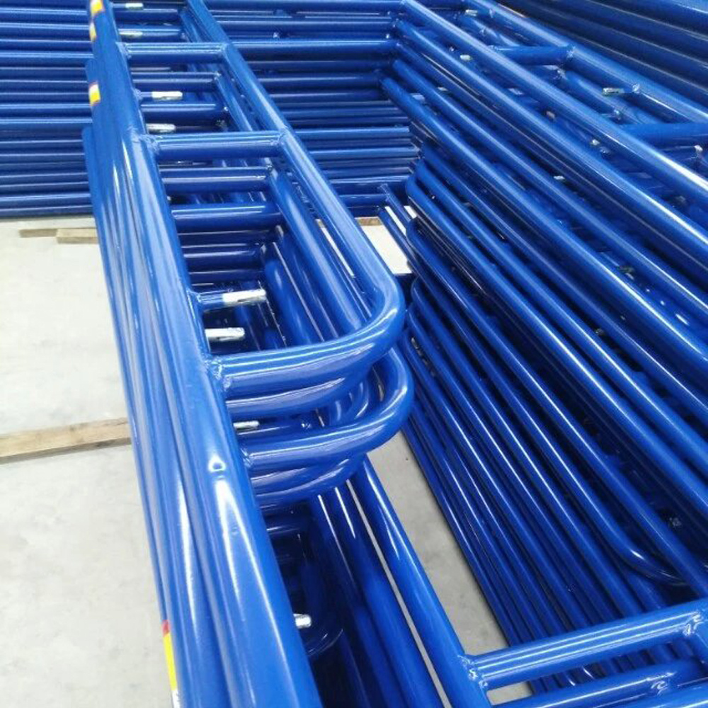 Painted movable scaffolding platform walk through h frame scaffolding