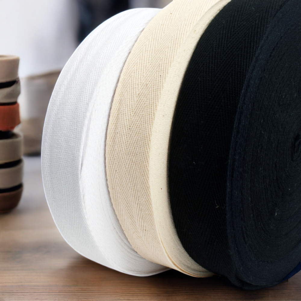 Yiwu Factory Wholesale Low Price Cotton Webbing Herringbone Twill Cotton Bias Tape For Bags and Garments