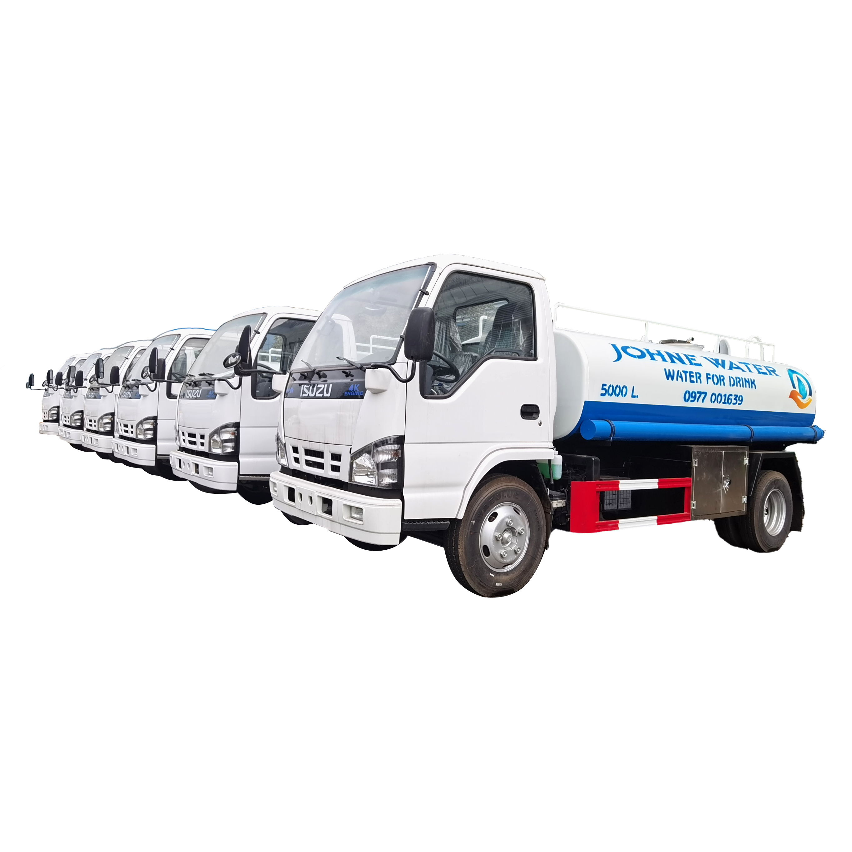 factory sell 5000L ISUZU stainless steel tank truck stainless steel water truck stainless water bowser