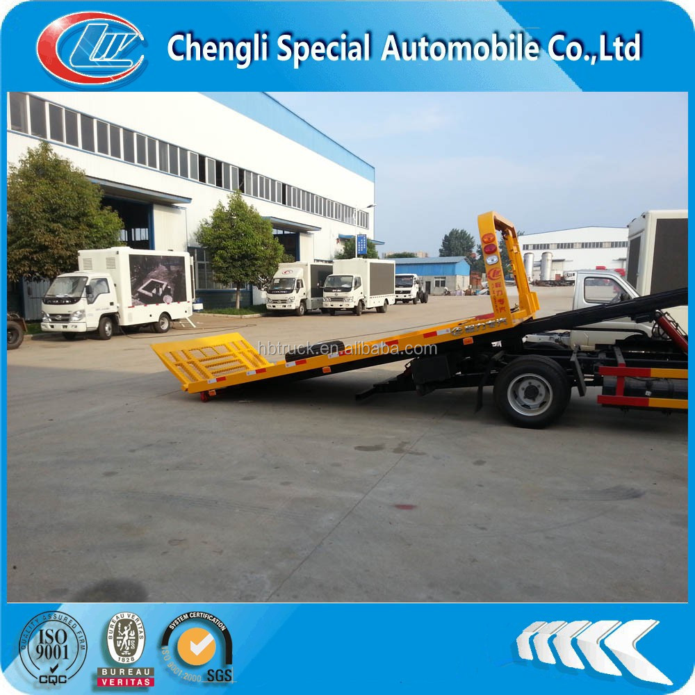 good quality Dongfeng 4x2 right hand drive tilt tray wrecker tow truck