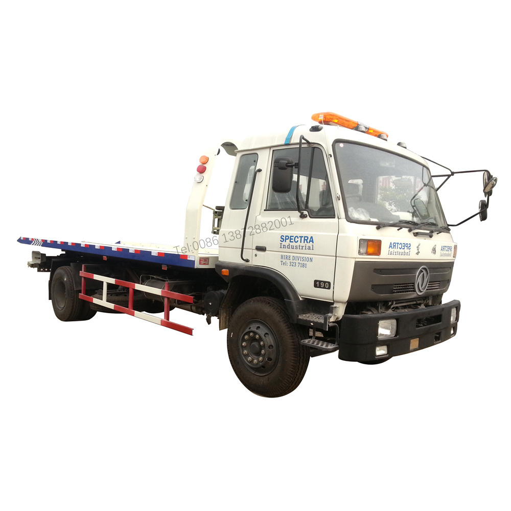 good quality Dongfeng 4x2 right hand drive tilt tray wrecker tow truck