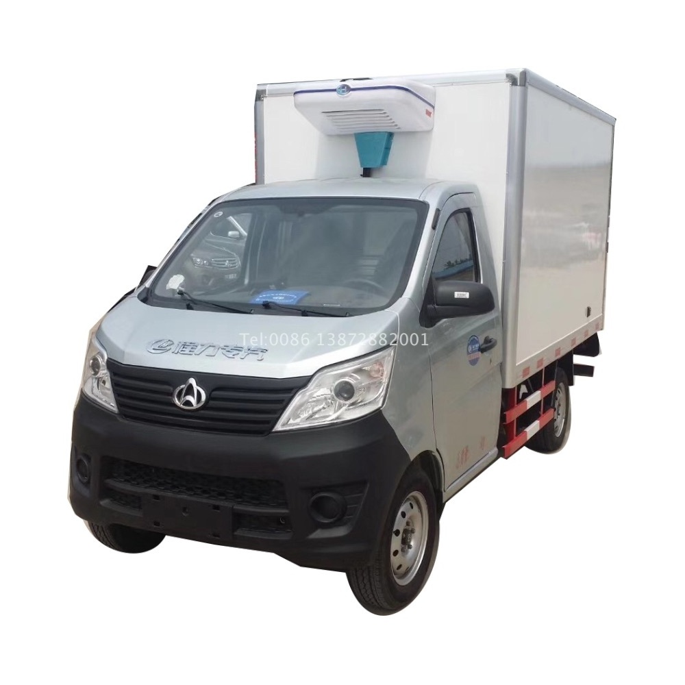 factory direct price fresh vegetable meat -5 -18 degree changan 1tons 2 ton freezer refrigerator truck