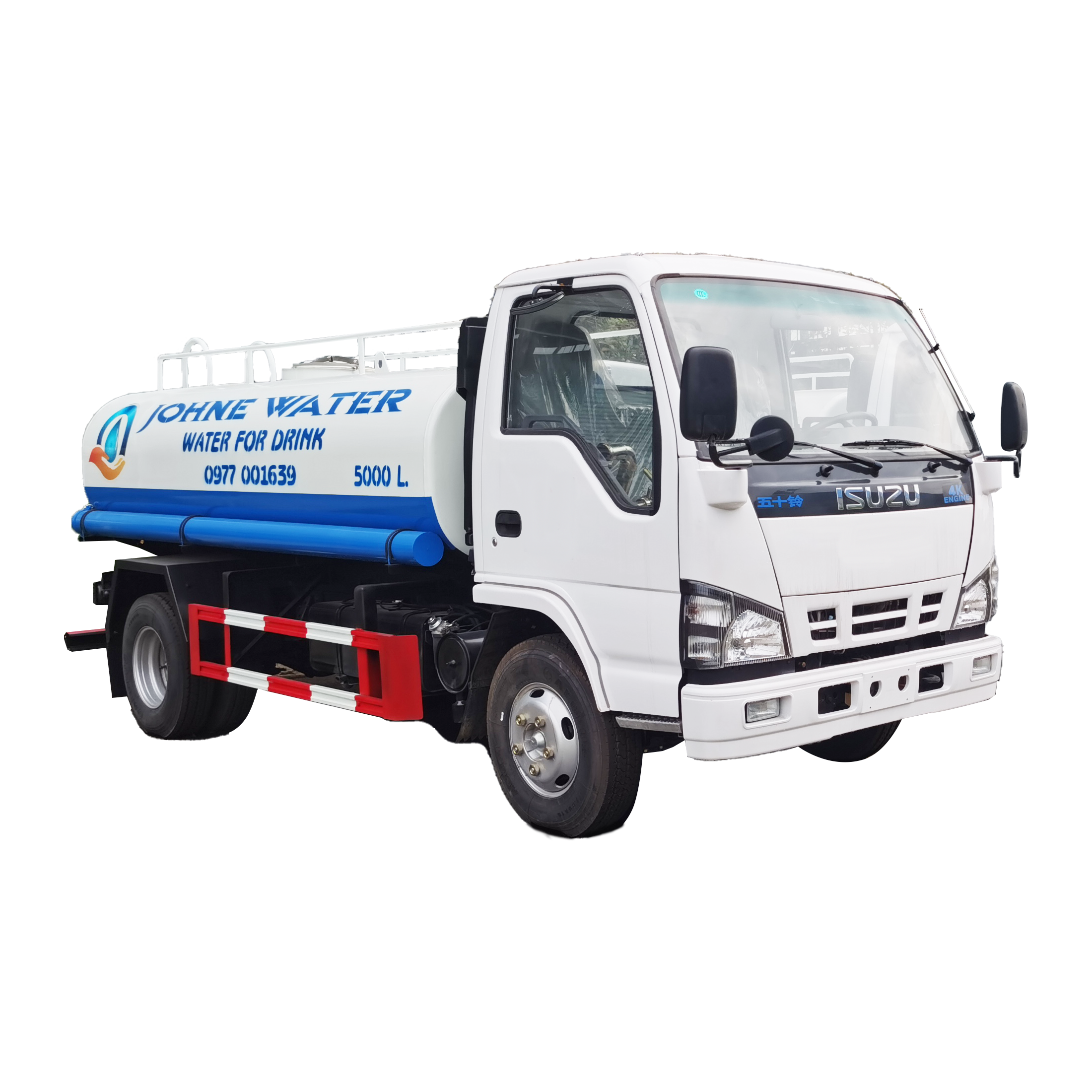 factory sell 5000L ISUZU stainless steel tank truck stainless steel water truck stainless water bowser