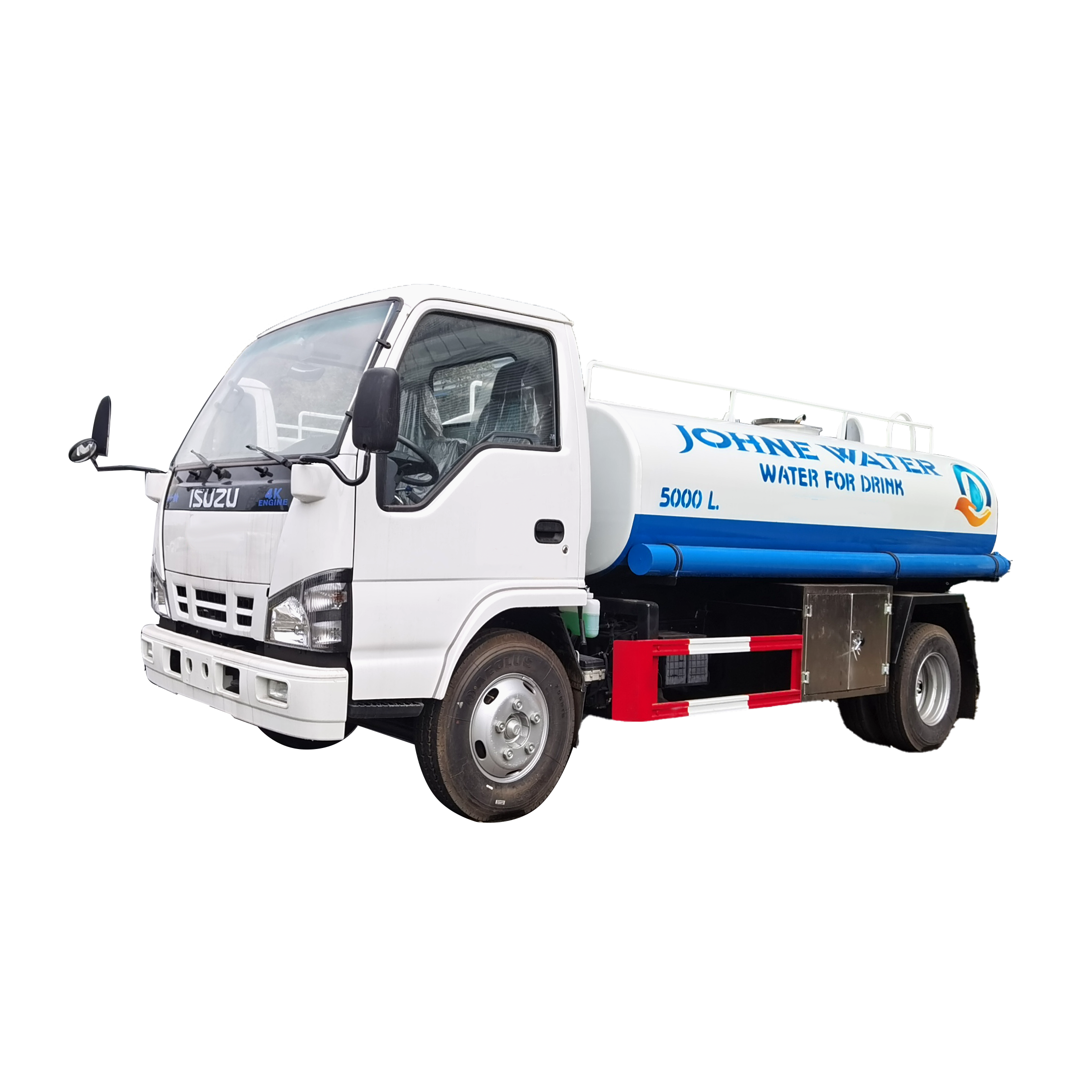 factory sell 5000L ISUZU stainless steel tank truck stainless steel water truck stainless water bowser