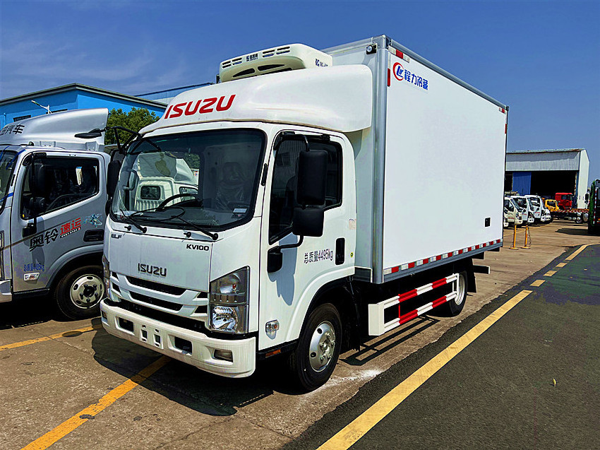 Best-selling  Excellent Quality White Guoliu Qingling Isuzu KV100 Refrigerator Truck for sale