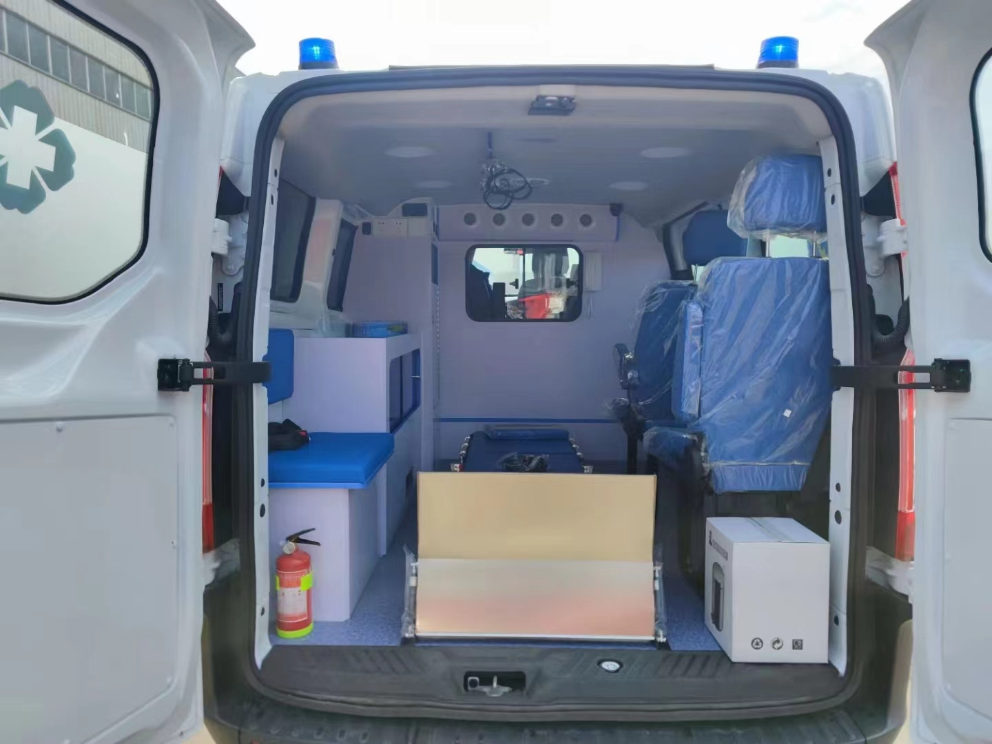 Negative pressure ambulances equipped with first aid equipment are used for emergency transfer of patients