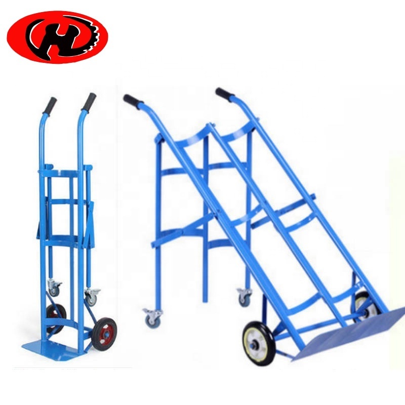 double Cylinder trolley gas bottle cart lab hand truck dual pressure liquid oxygen bottle carrier