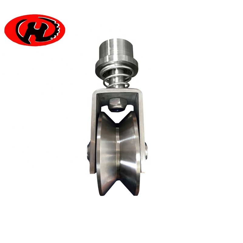 shock absorption Sliding gate track roller wheel  201 304 stainless steel sliding gate castor roller wheel