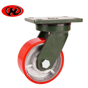 China factory heavy duty 1.5 tons loading 2000kgs  polyurethane caster wheels PU castor wheels