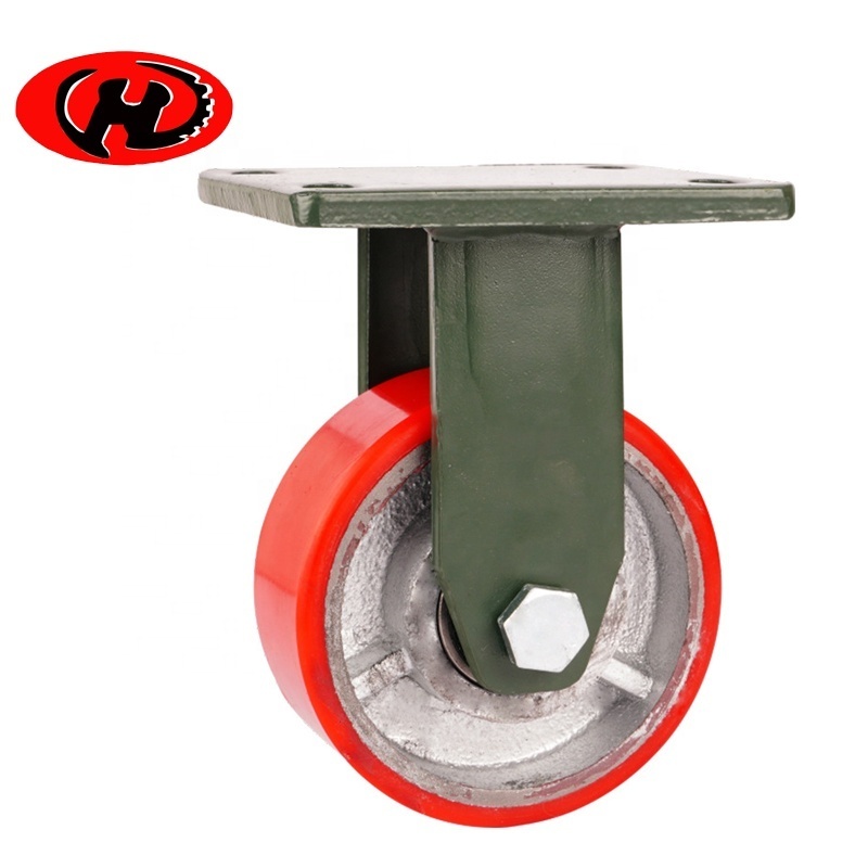 China factory heavy duty 1.5 tons loading 2000kgs  polyurethane caster wheels PU castor wheels