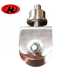 China made factory sale 201 304 stainless steel U H V groove sliding gate track roller wheel