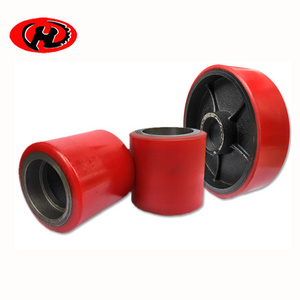 hand pallet truck wheels set 80x50mm roller wheel 80x70mm PU on iron roller 180x50mm pallet truck wheels