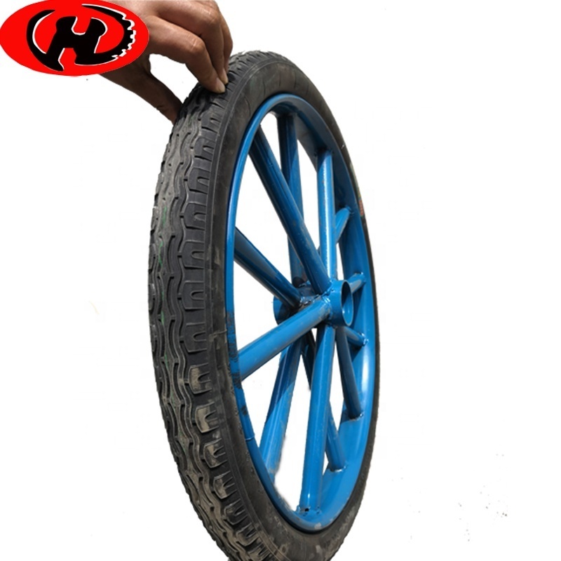 heavy duty 26 inch flat free rubber tyre wheel for  wheelbarrow Puncture Proofwheels