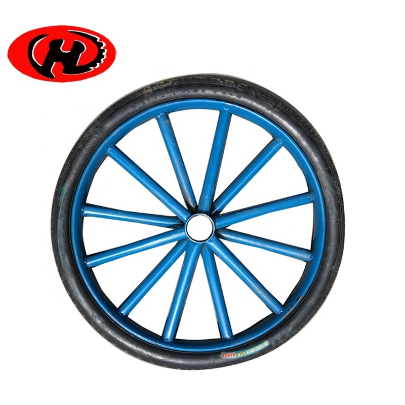 heavy duty 26 inch flat free rubber tyre wheel for  wheelbarrow Puncture Proofwheels