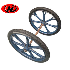 heavy duty 26 inch flat free rubber tyre wheel for  wheelbarrow Puncture Proofwheels