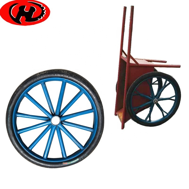 heavy duty 13 inch flat free rubber wheel for  wheel cart Puncture Proof solid rubber tyre with elastic rubber insert