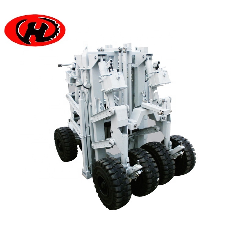 ISO shipping container moving Dolly Casters Wheels with flat free solid rubber  tyre