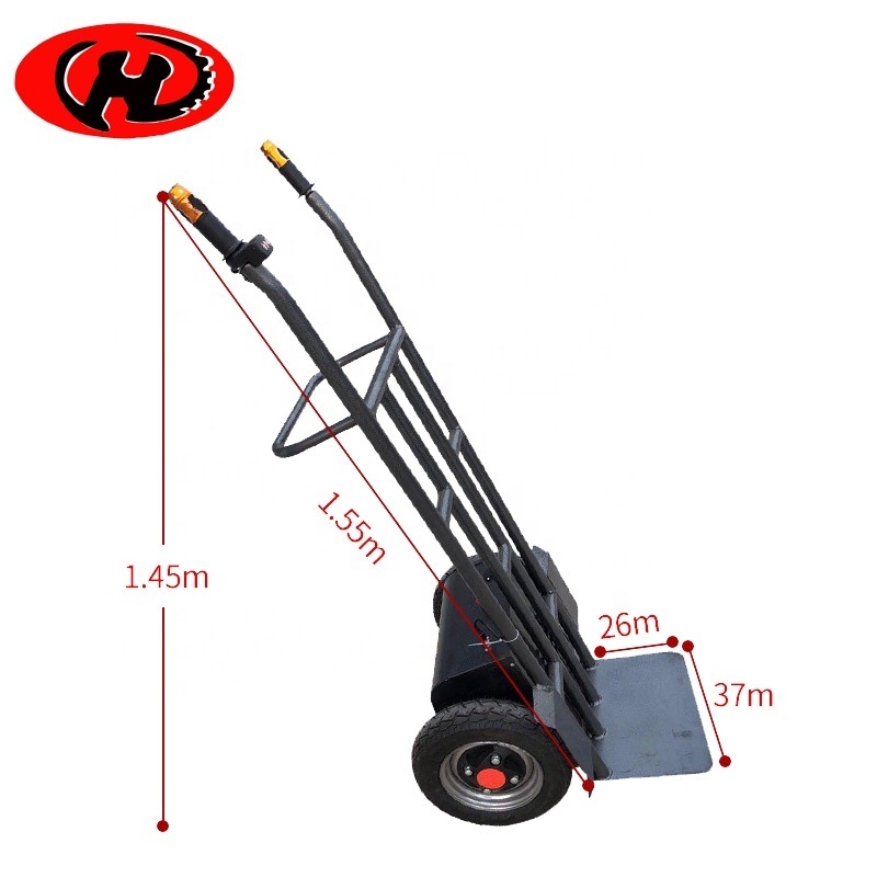 electric hand truck cargo moving cart with two wheels battery powered sack hand truck