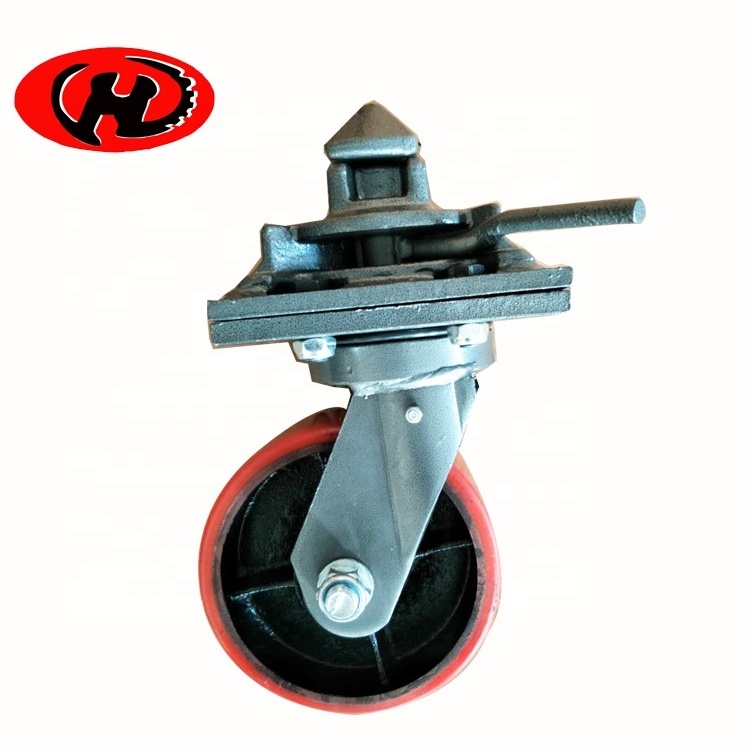 super heavy duty 8x3 inch  dual wheel PU moving  ISO shipping container Caster Wheels