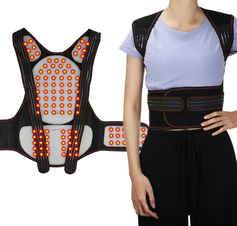 2023 hot compress warm shoulder and back strap neck vest 108 magnetic physiotherapy belt support protector magnet physiotherapy