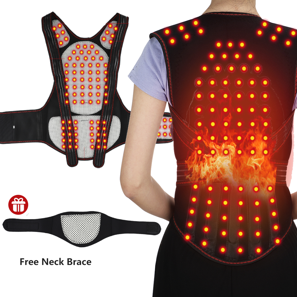 2023 hot compress warm shoulder and back strap neck vest 108 magnetic physiotherapy belt support protector magnet physiotherapy