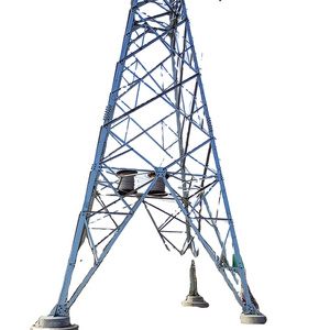 Galvanized Electricity Pylon Line Pole For Erecting Electric Structure Transmission Lattice Steel Angle Tower