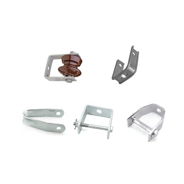 Hot dip galvanized steel bracket D iron insulator