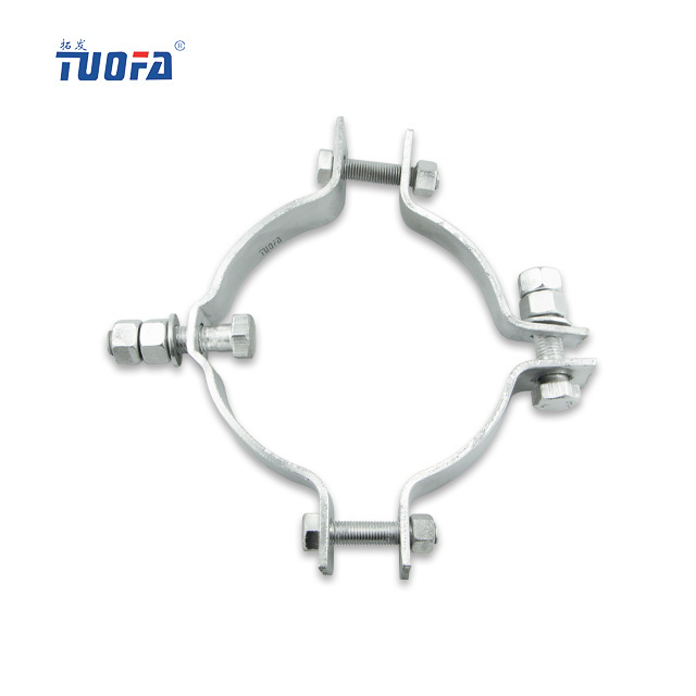 pole clamp attached secondary racks circular-like shape power line hardware Pole clamp