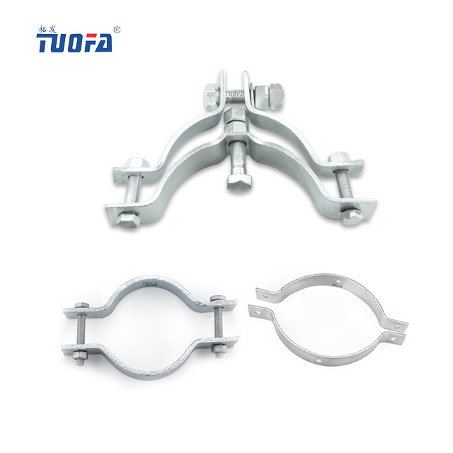 pole clamp attached secondary racks circular-like shape power line hardware Pole clamp